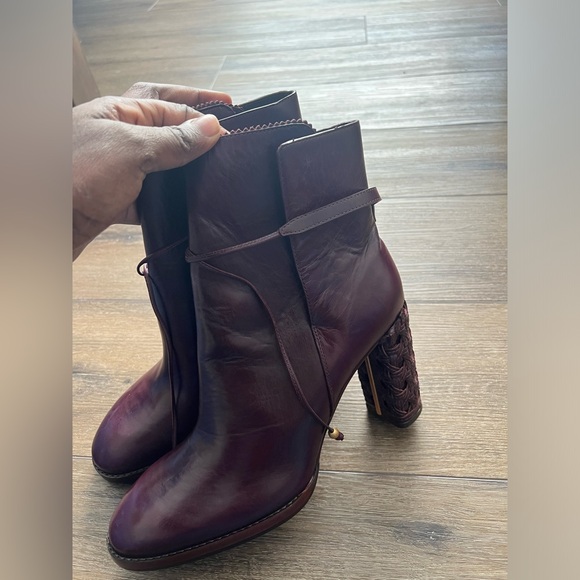 Tory Burch Basket Weave Ankle Boots - Picture 3 of 6